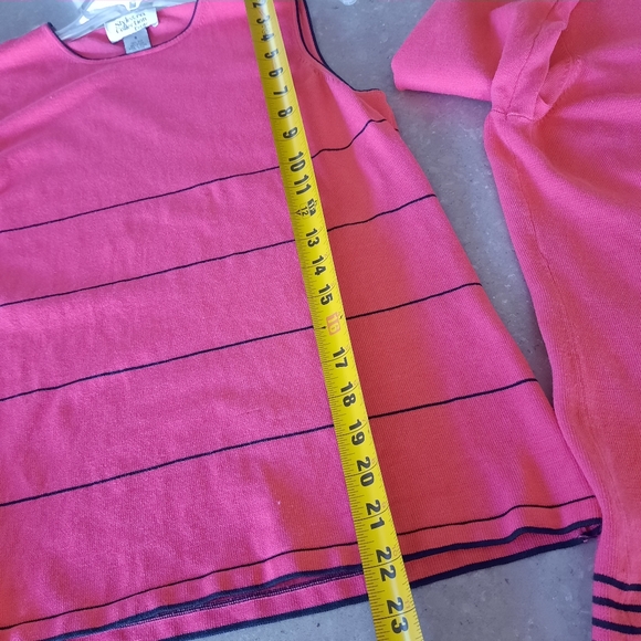 Style & Co Silk Blend Cardigan Med with Tank Top Small,  Set Coral Blue - Picture 11 of 12